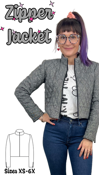 Thoroughbred Zipper Jacket PDF Sewing Pattern – Sew Anastasia