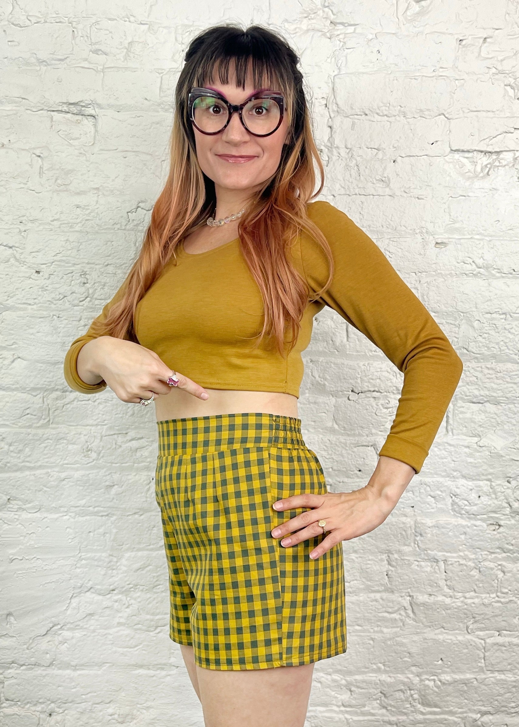 Half Elastic Waist Shorts Sewing Pattern