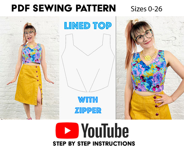 Halter Top Bathing Suit Top Sewing Pattern PDF Digital Download – Sew  Anastasia