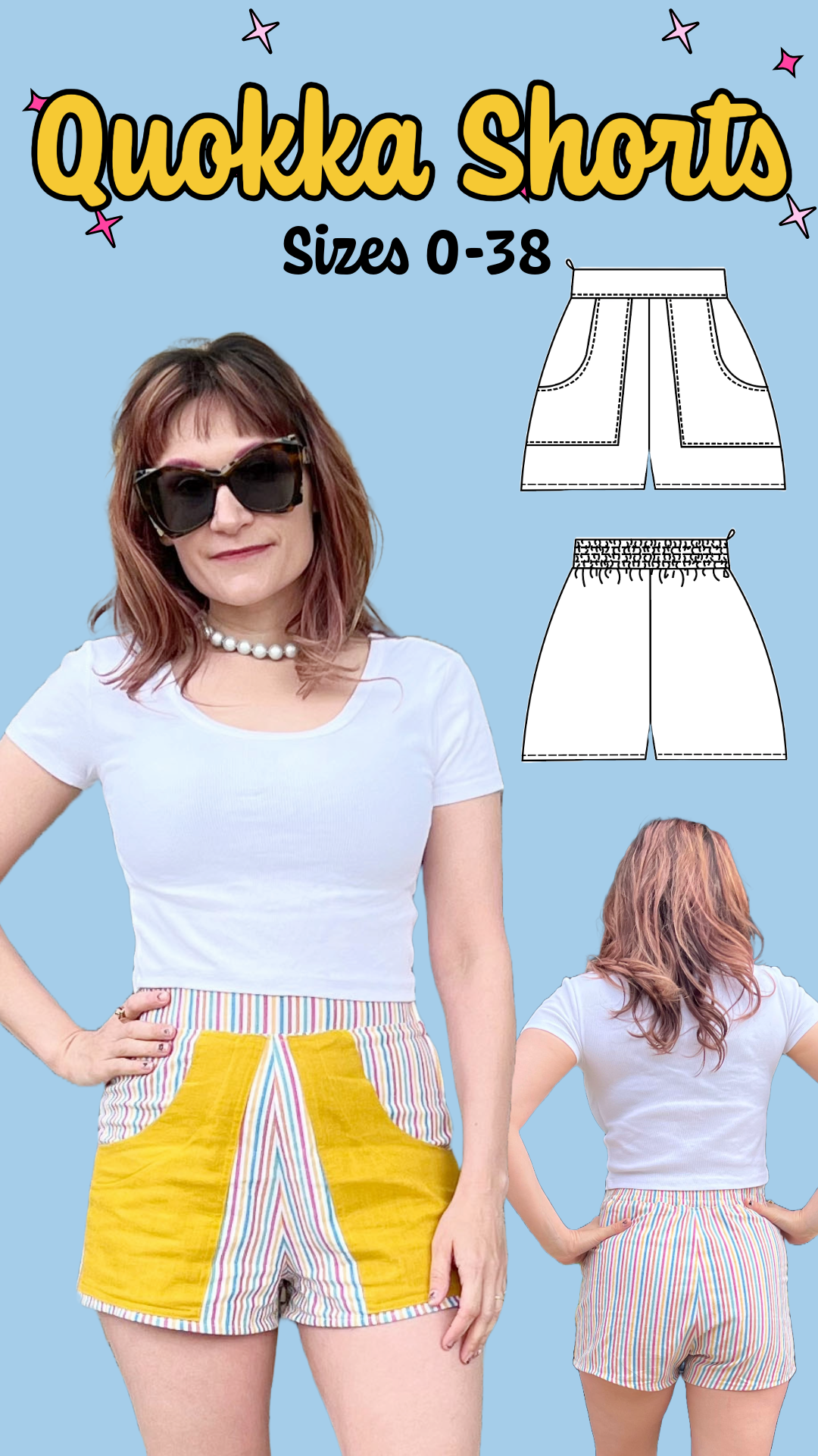 Quokka Half Elastic Waist Shorts PDF