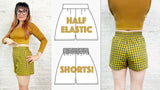 Half Elastic Waist Shorts Sewing Pattern