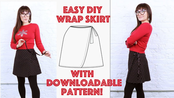 Diy Skirt Wrap Mini Skirt Pattern Wrap Skirt PDF Sewing Pattern