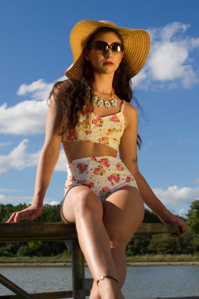 High Waisted Tie Side Bathing Suit PDF Sewing Pattern – Sew Anastasia