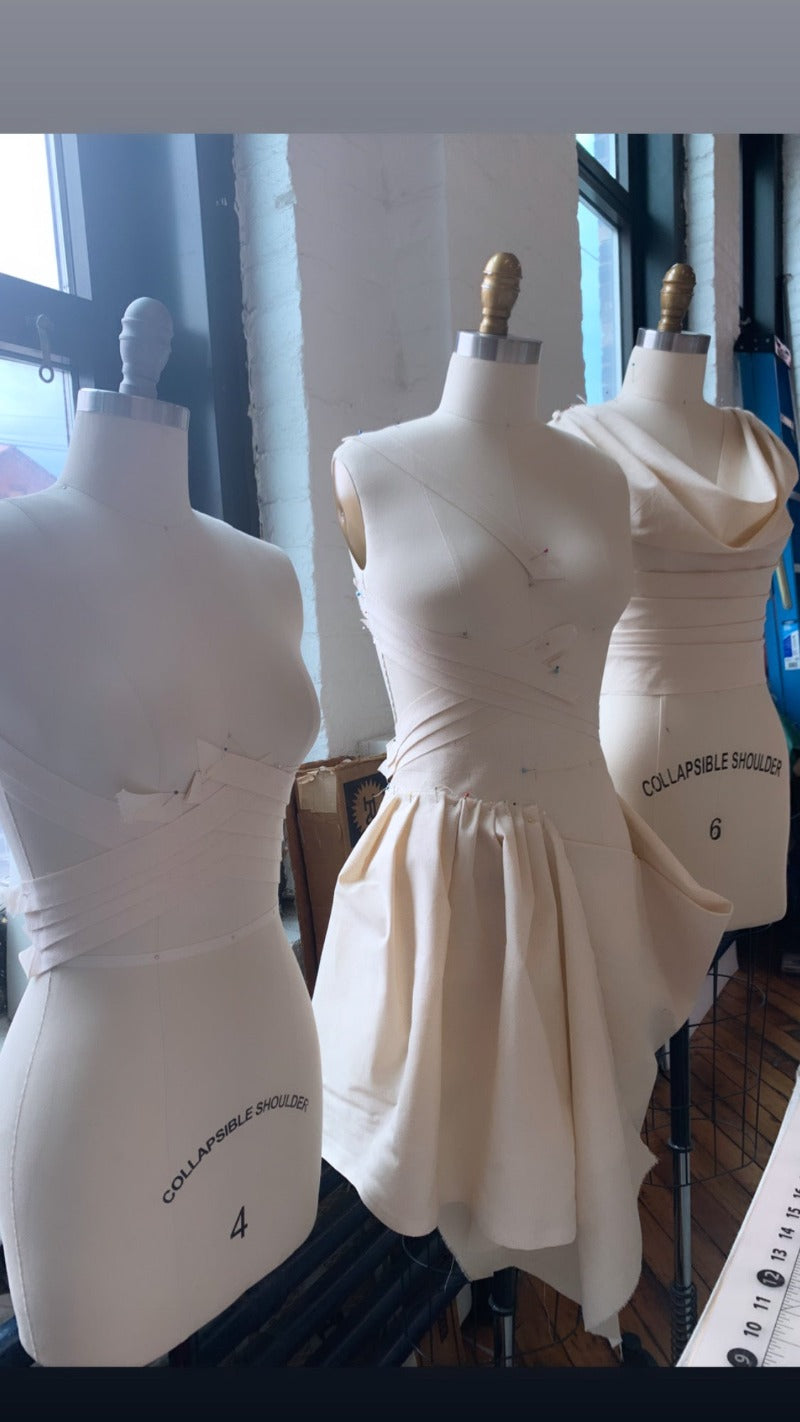 draped dresses