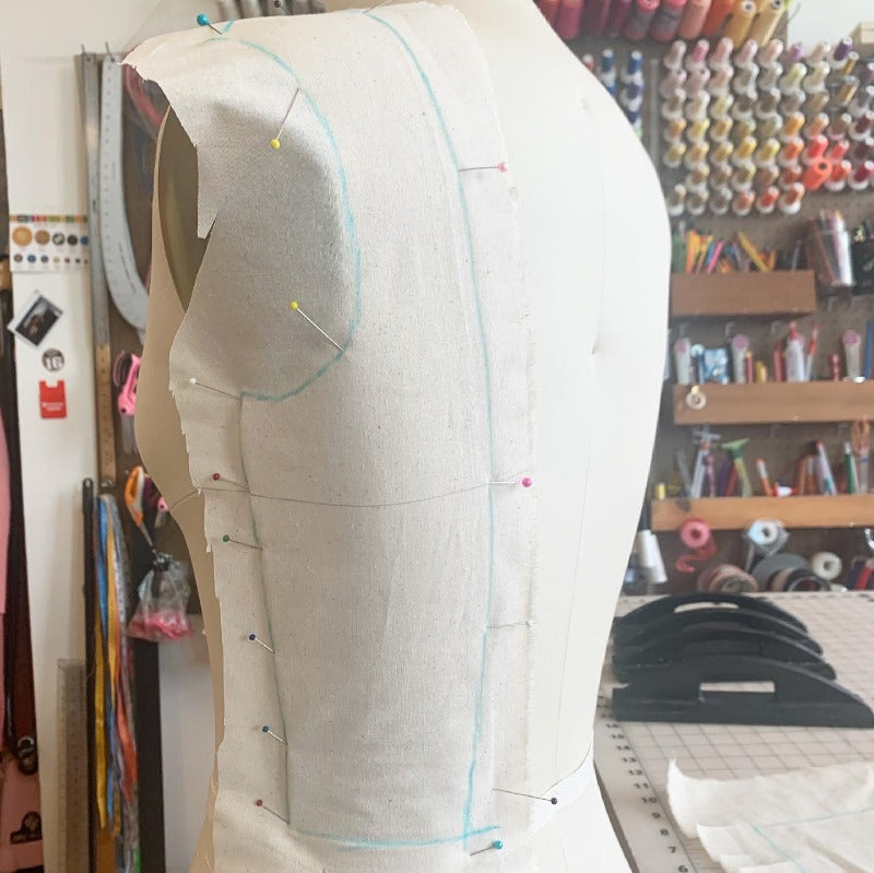 back bodice draped