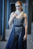 Glam Jumpsuit With Detachable Skirt/Cape