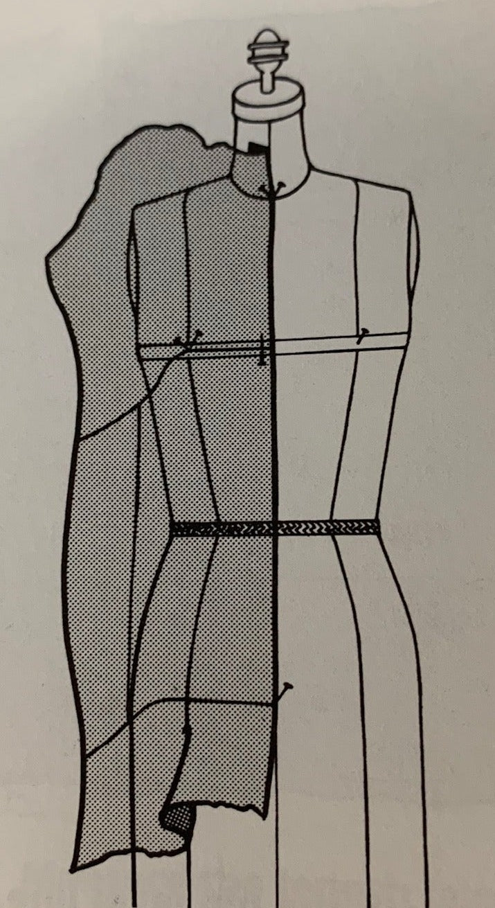 draping on a dress form