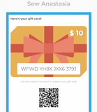 Sewing Class Gift Cards