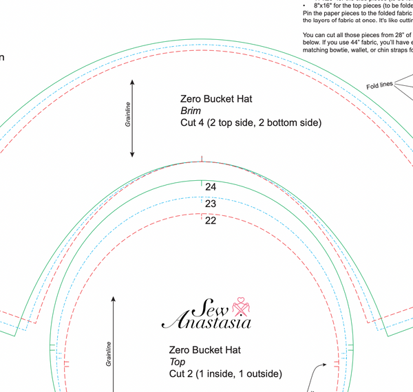 Bucket Hat PDF Sewing Pattern – Sew Anastasia