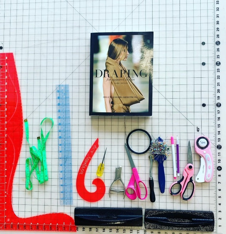 draping tools and book