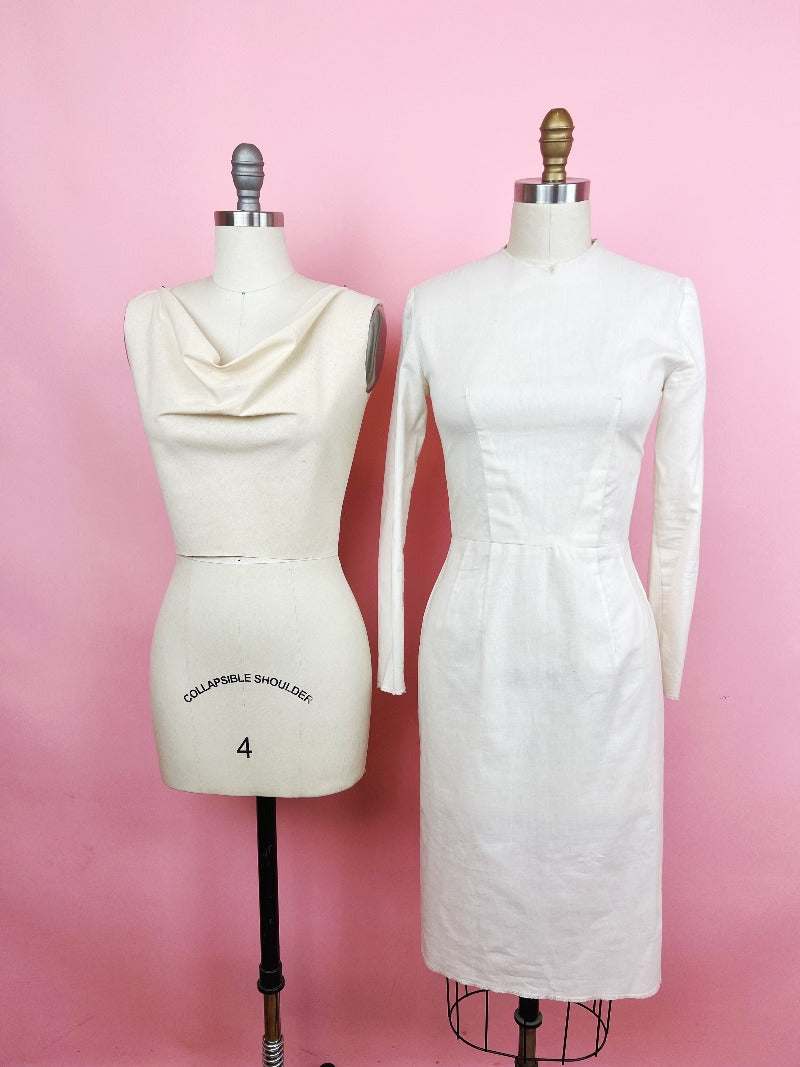 sloper dress with cowl neck bodice