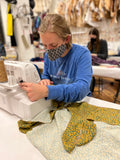 woman serging