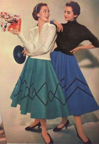 Ladies flared skirt 1950 best sale