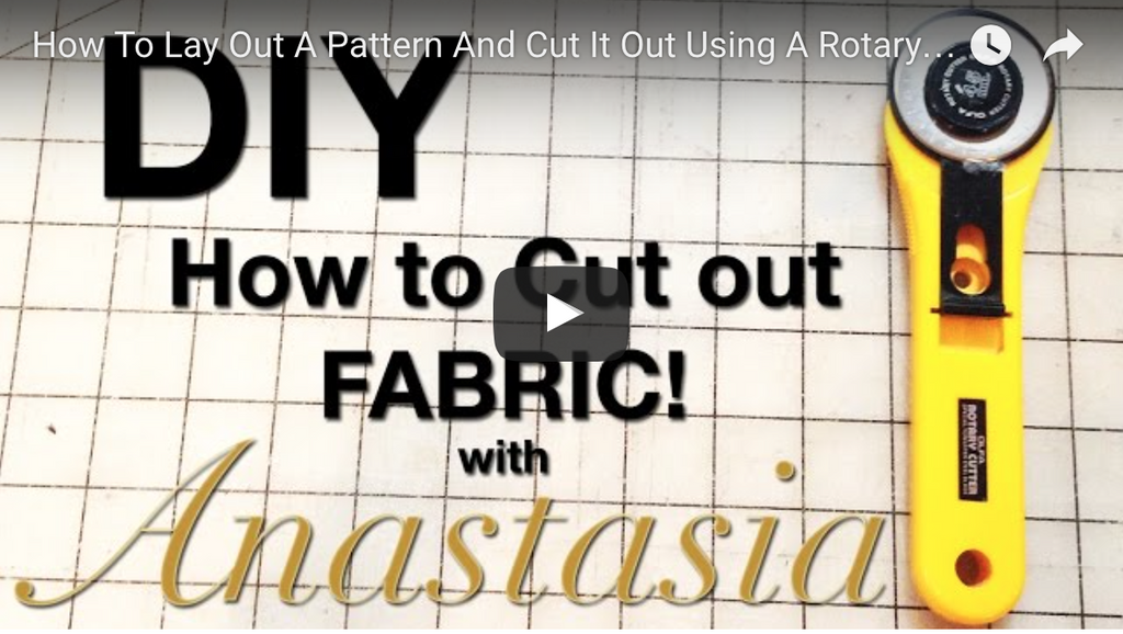 #SewAnastasia | How To Lay Out A Pattern And Cut It Out Using A Rotary Cutter