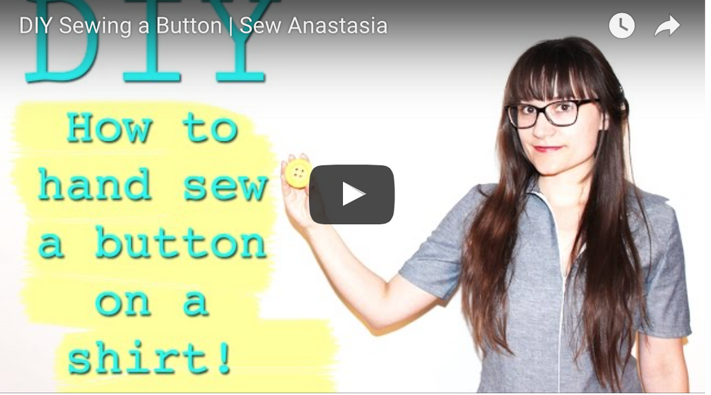 #SewAnastasia |  How to Sew on a Button
