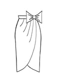 Little Bow Pleat Wrap Skirt PDF Sewing Pattern