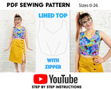 Stacy Top Sewing Pattern PDF Digital Download