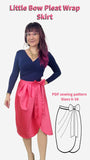Little Bow Pleat Wrap Skirt PDF Sewing Pattern