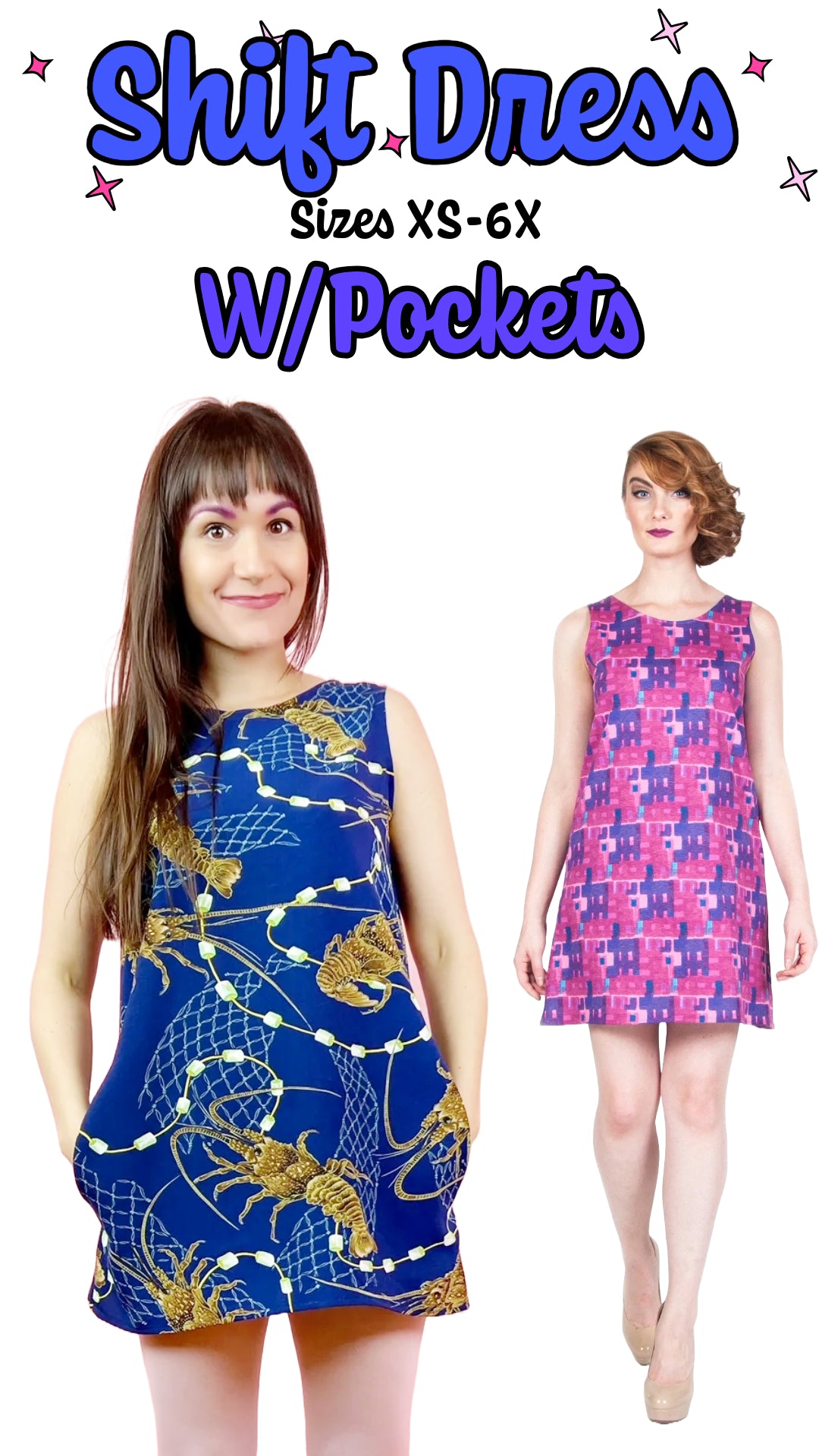Shift Dress with pockets PDF Sewing Pattern – Sew Anastasia