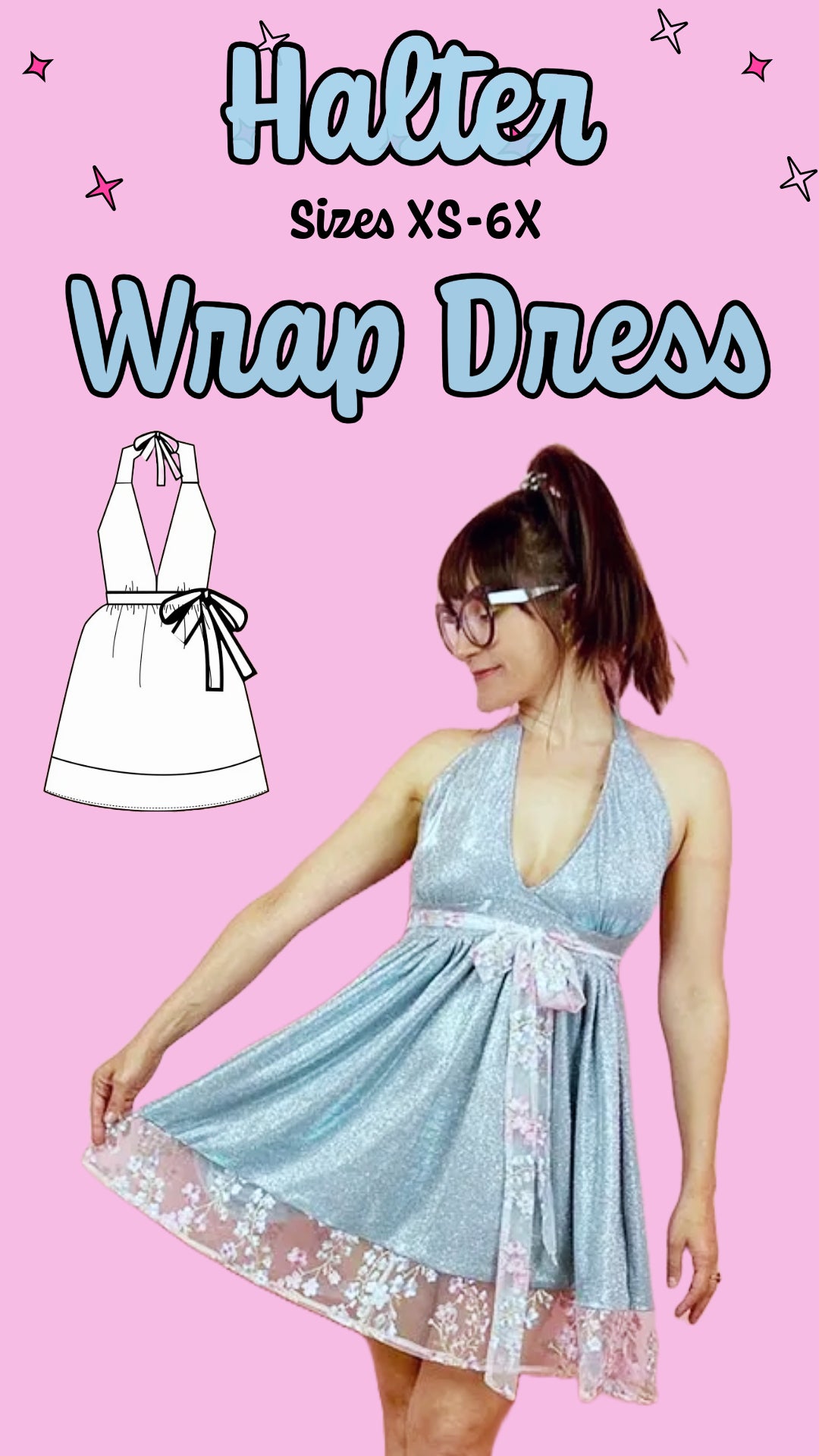 Halter Wrap Dress PDF Pattern Download Sew Anastasia Halter Wrap Dress PDF Pattern Download Sew Anastasia