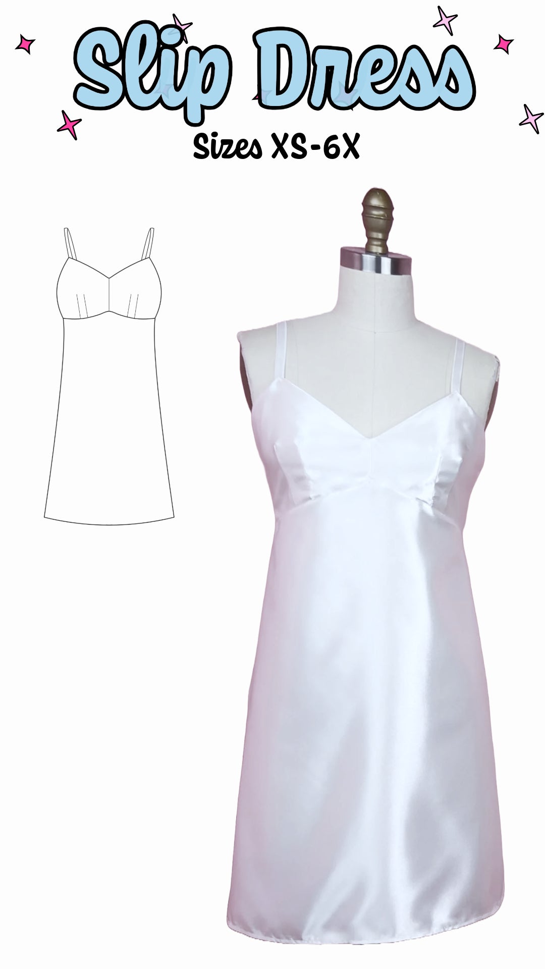 Slip Dress PDF Sewing Pattern Sew Anastasia Slip Dress PDF Sewing Pattern Sew Anastasia