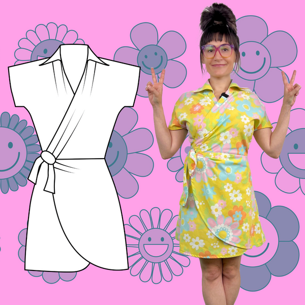 Raw Rizzle Wrap Rizzle Wrap Dress PDF Pattern – Sew Anastasia