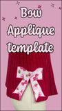 Bow Applique Template PDF