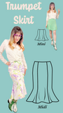 Gored Trumpet Skirt PDF Sewing Pattern