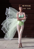 Tie-up Tulle Skirt with Transparent Pants