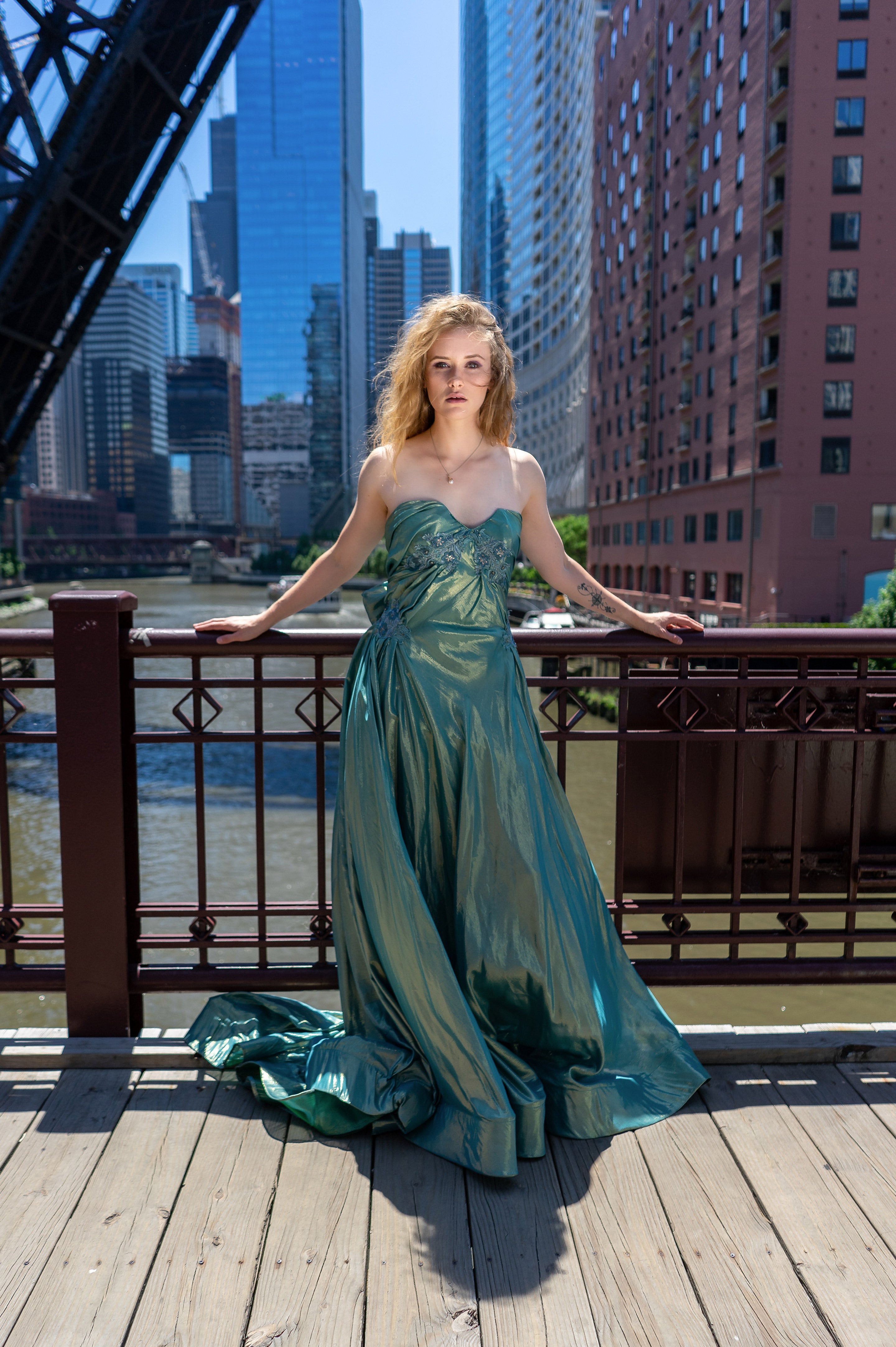Iridescent Gathered Satin Gown Sew Anastasia Iridescent Gathered Satin Gown Sew Anastasia
