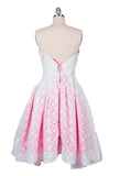 White Lace Dress With Hot Pink Stain