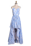 Blue Lace Hi-Low Gown