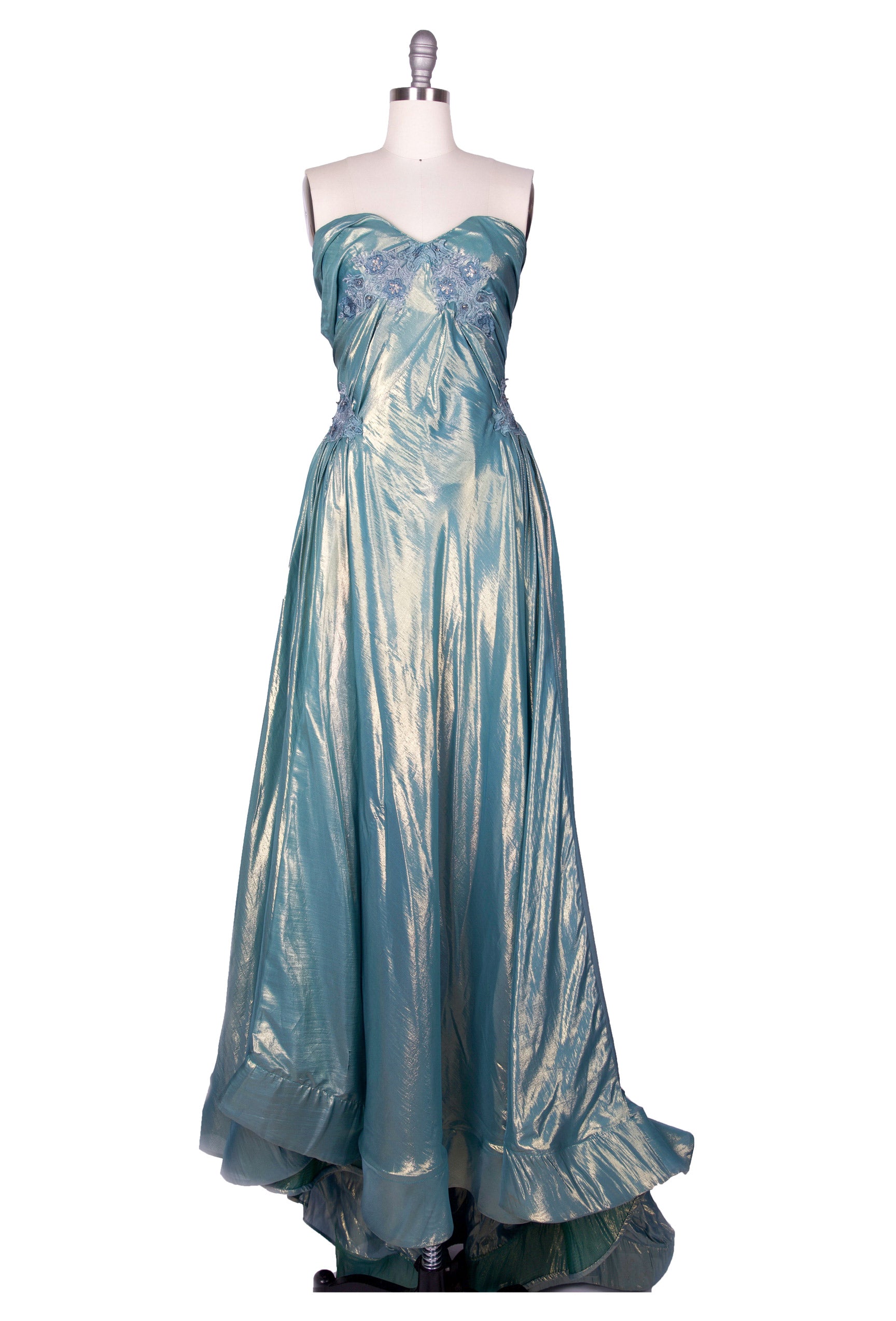 Iridescent Gathered Satin Gown – Sew Anastasia