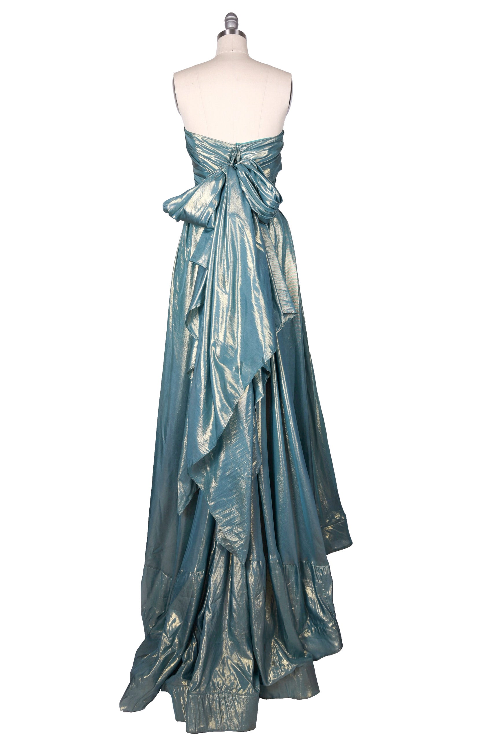 Iridescent Gathered Satin Gown – Sew Anastasia