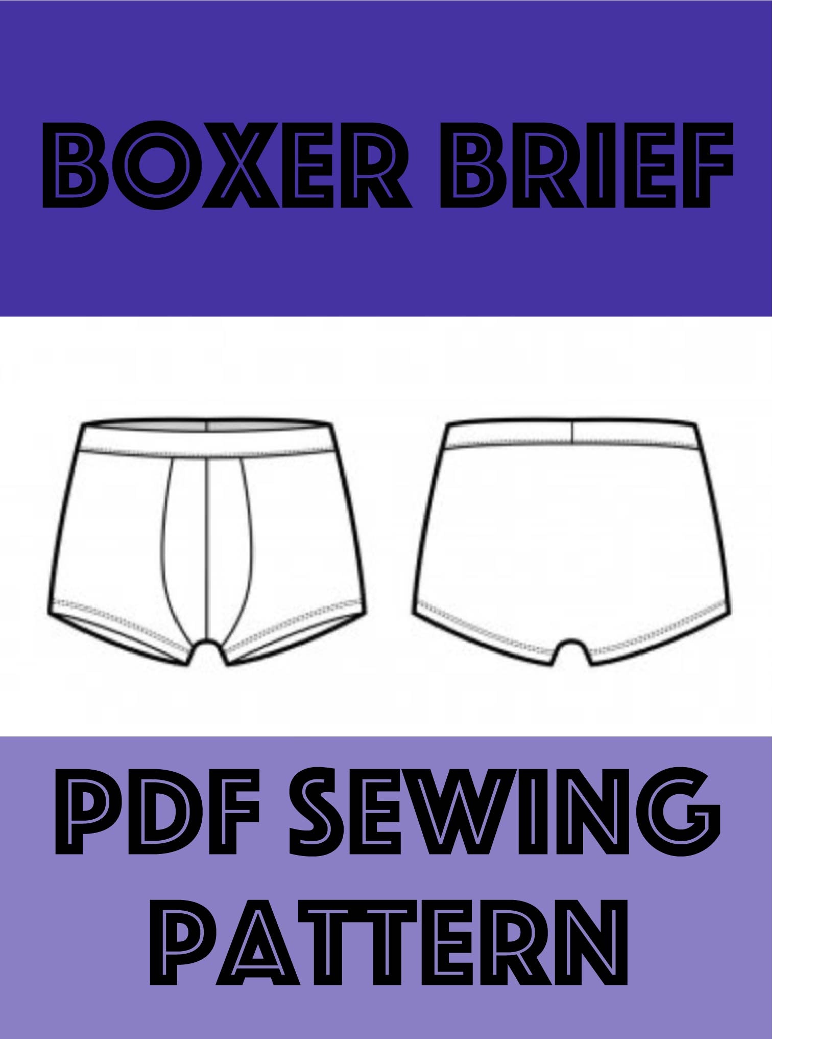 Mens Boxer Brief PDF Digital Pattern Download – Sew Anastasia