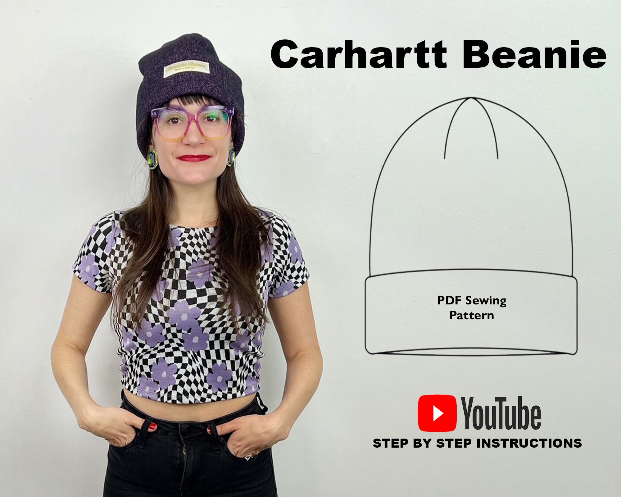 Carhartt Style Beanie Digital Sewing Pattern PDF