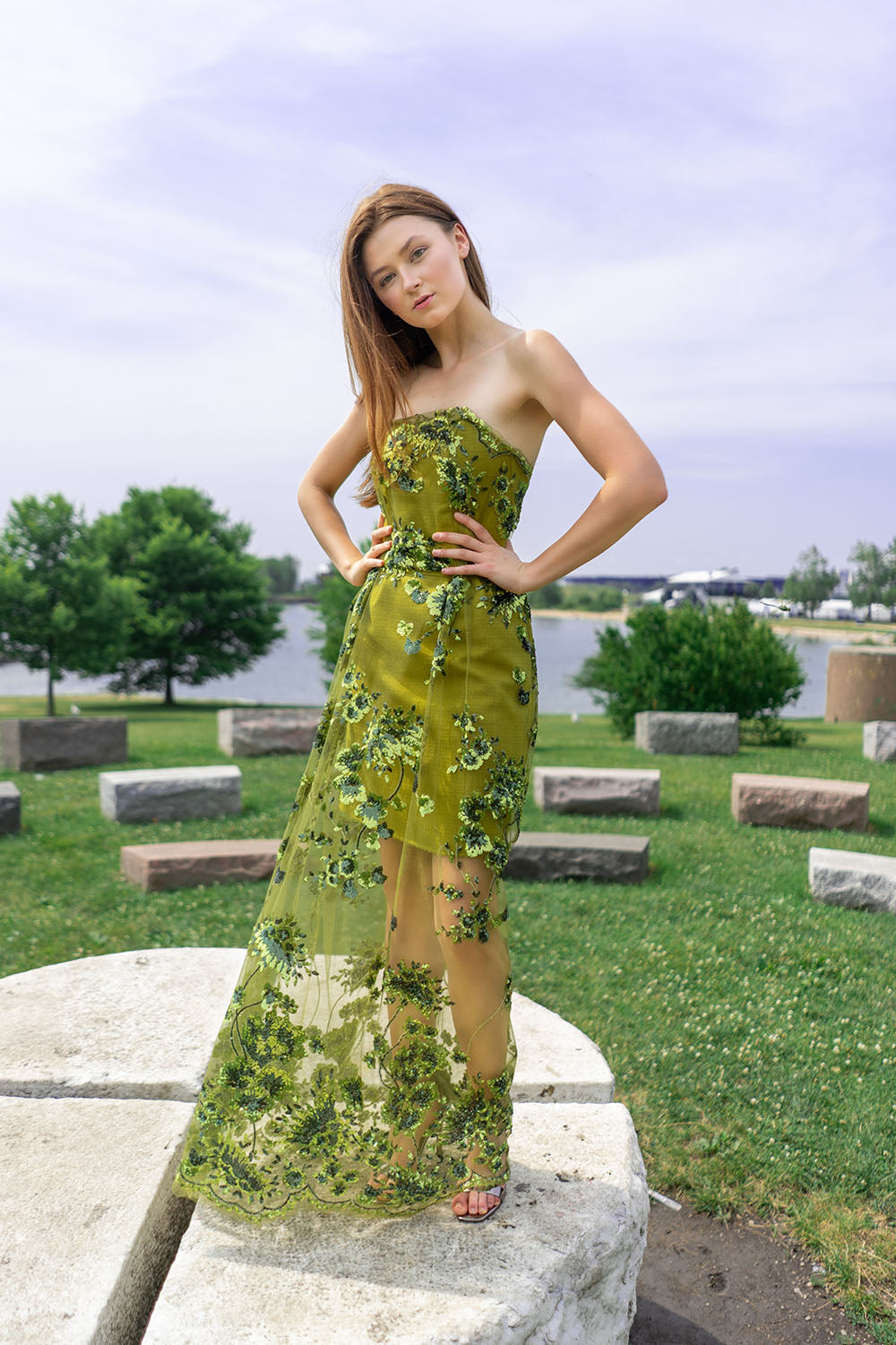 Green Embellished Gown Sew Anastasia Green Embellished Gown Sew Anastasia