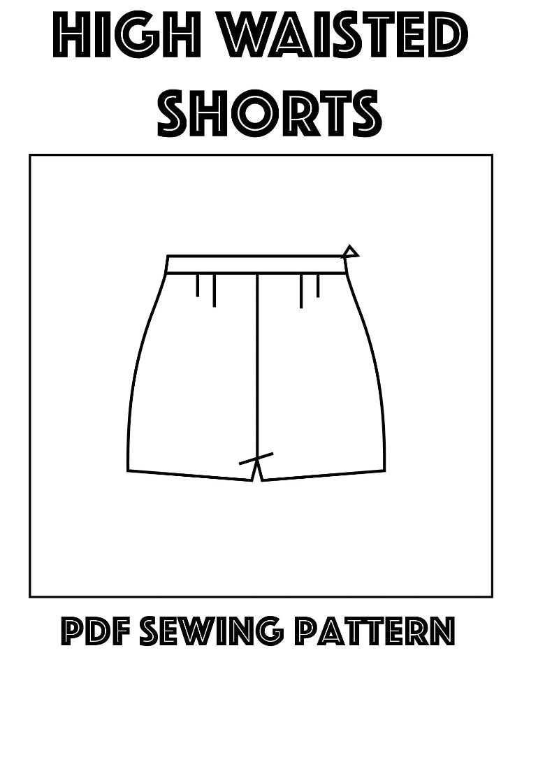 high waisted shorts pdf sewing pattern