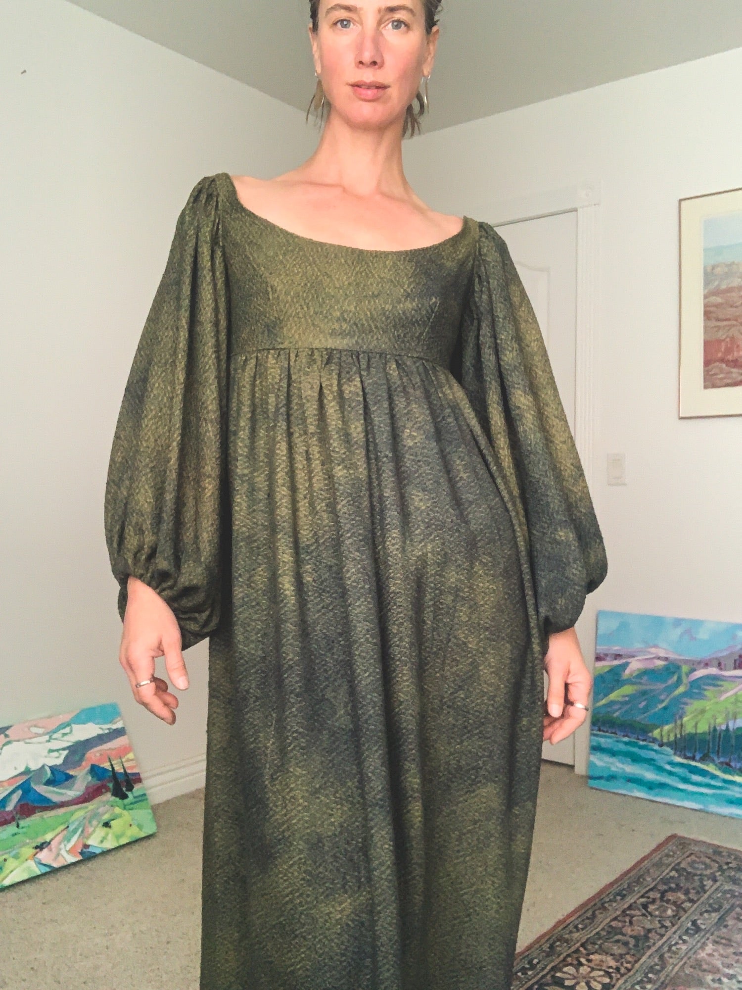 babydoll dress pattern Babydoll Puff Sleeve Dress Sewing Pattern PDF