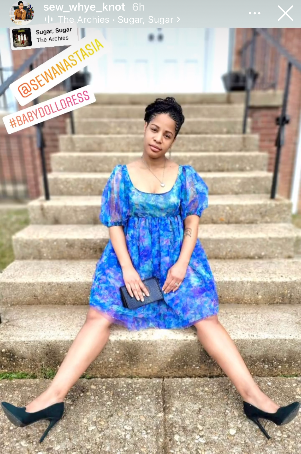 Babydoll Puff Sleeve Dress Sewing Pattern PDF
