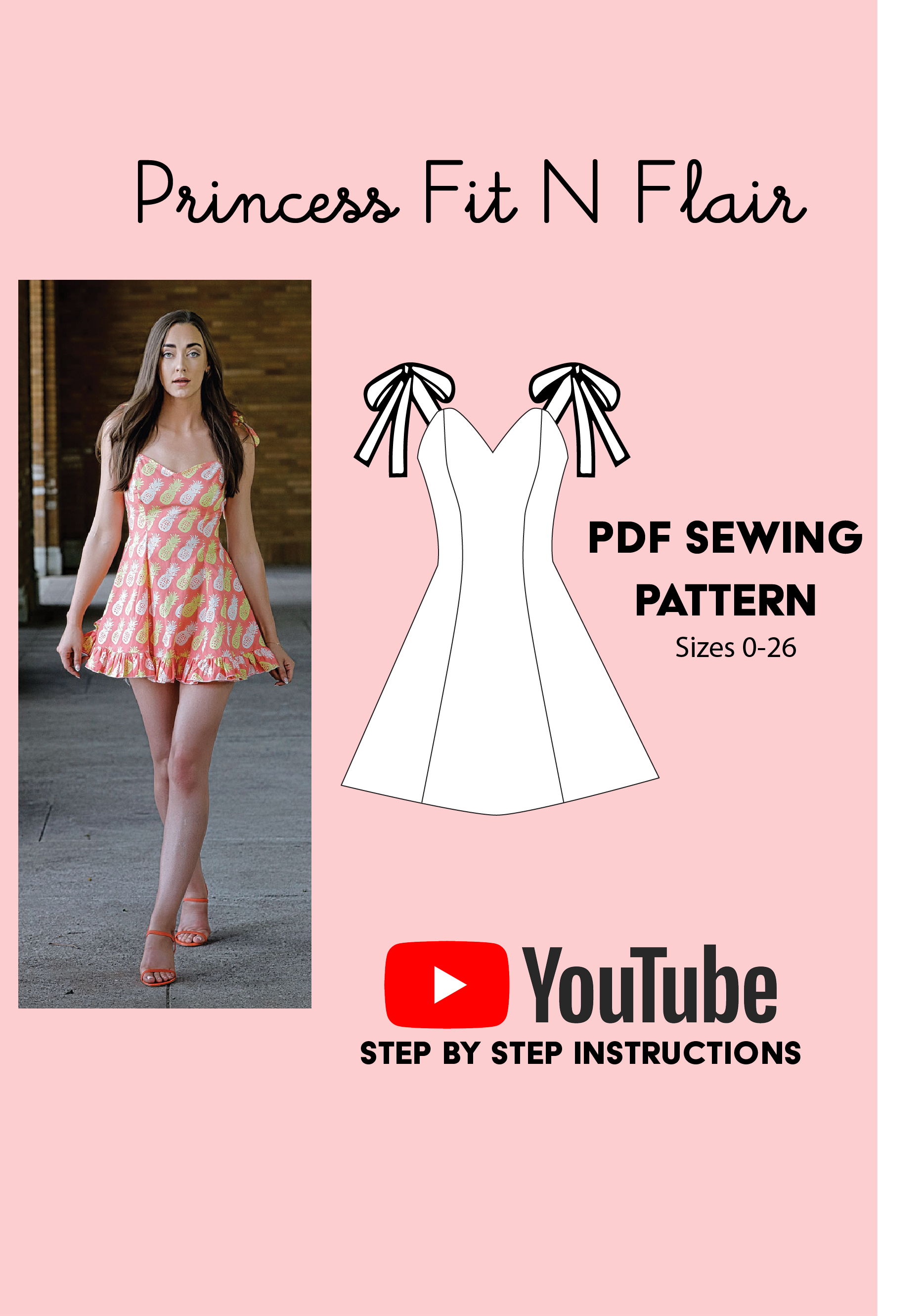 Princess Fit N Flair Dress PDF Pattern Download Princess Fit N Flair Dress PDF Pattern Download