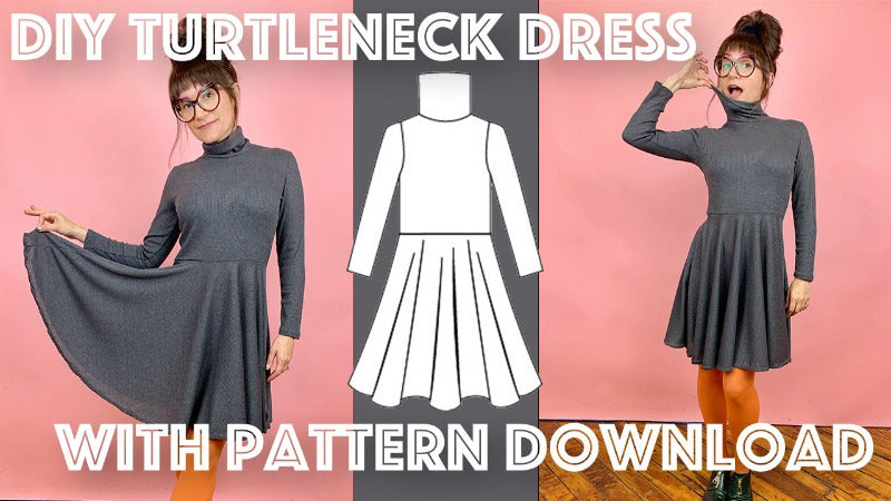 DIY turtleneck dress tutorial