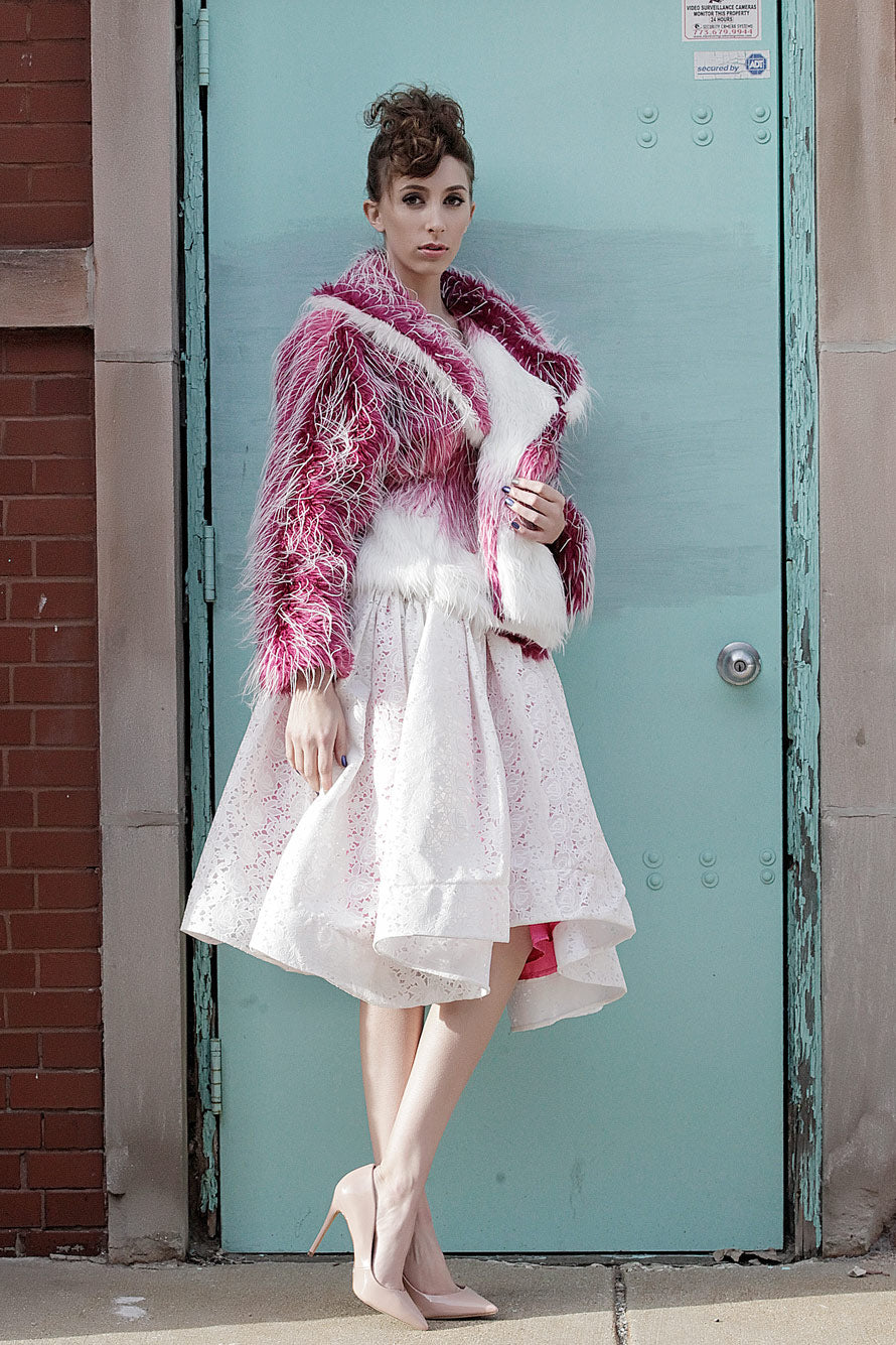 White Lace Dress With Hot Pink Stain Sew Anastasia White Lace Dress With Hot Pink Stain Sew Anastasia